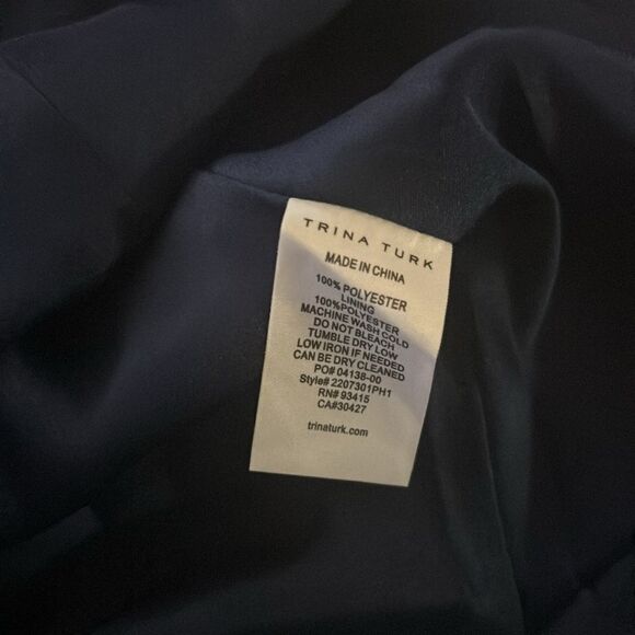 TRINA TURK LONG DRESS/CAFTAN THEODORA BENGAL BLUE XL  MAXI - Picture 8 of 8